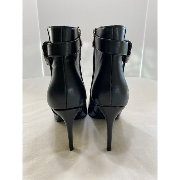 New Lulus Senne Black Pointed Toe High Heel Ankle Booties Size 9 - Picture 4 of 12